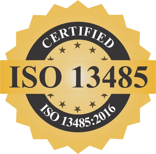 ISO 13485:2016 certification badge